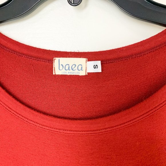 Baea brick red long sleeve tunic top small - Picture 4 of 7